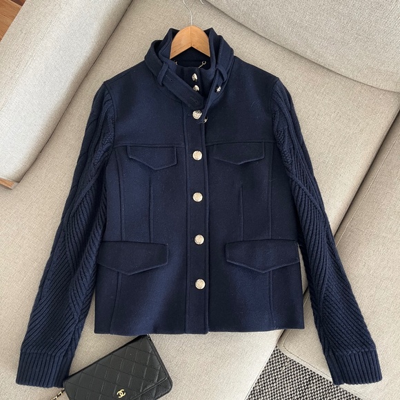 Elie Tahari Women's Blue Blazer Jacket Size S